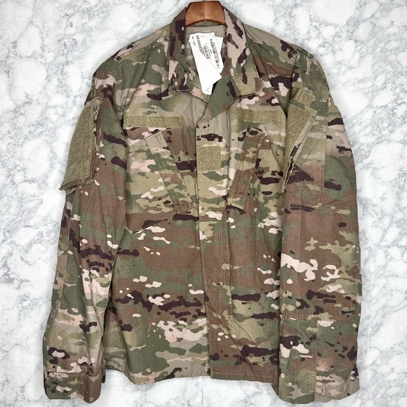 ⭐️ ARMY OCP Flame Resistant Insect Repellent Unisex Combat Uniform Jacket Medium - Picture 10 of 11